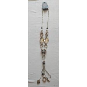 NTW Paparazzi Necklace and earrings - Total Eclipse Of The Heart (Silver)
